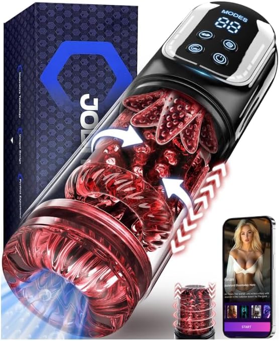 Upgraded Blowjobob Machine for Man 7 Thrusting &amp Rotating 7 Modes Sucking with Massager Automatic Mastusbafor Male Masterburbatar Hands Free Automatic Tight Sleeve Hoodies XZN801
