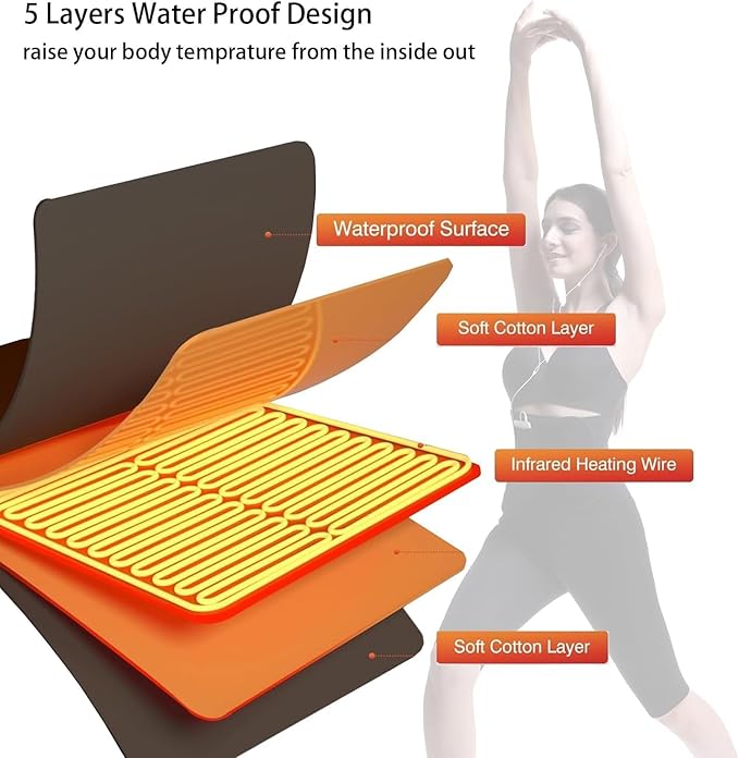 Belt with Hot Compress Vibrating Massage Function Health Care Tools Heating Massager Fitness Device (Silvery)
