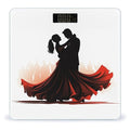 Ballroom Dance Bathroom Scale Automatic Power On/Off Body Scales LCD Backlight Display Square Digital Scale Rounded Corners Bathroom Scales for Home Bedrooms