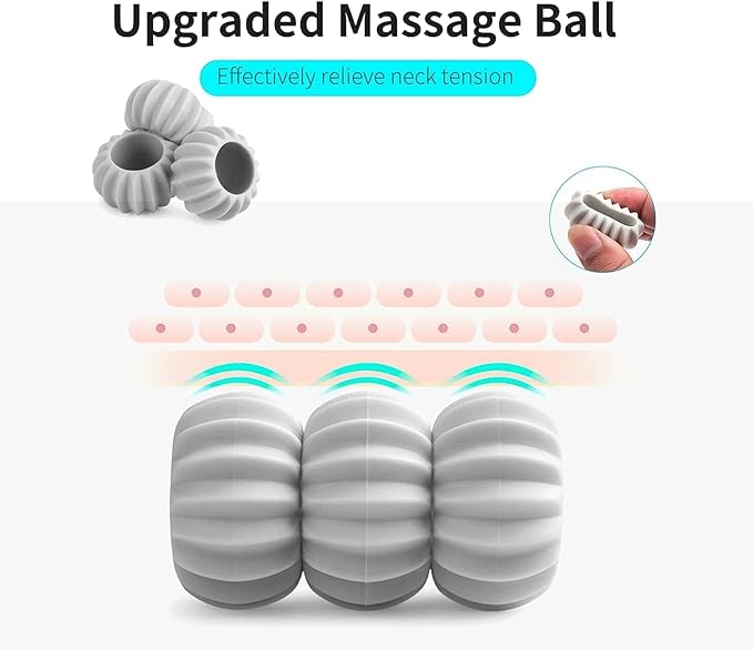 Handheld Massager with 6 Balls - Premium Deep Tissue Relief for Neck Back Shoulders and Legs (Blue)