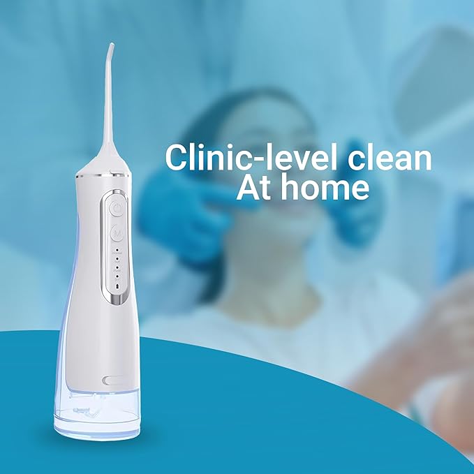 Portable Cordless Water Flosser – 320ml Oral Irrigator for Teeth Cleaning | USB Rechargeable IPX7 Waterproof 1400–1800 Pulses/Min | Travel-Friendly Dental Floss Device for Braces &amp Gums