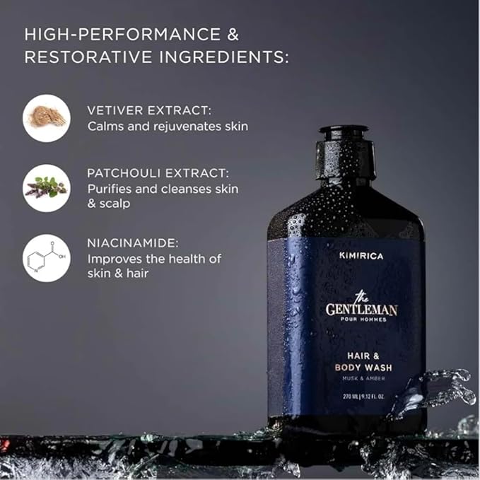 Kim&ampirica The Gentlemen Hair &amp Body Wash For Mens Shower Gel270ml