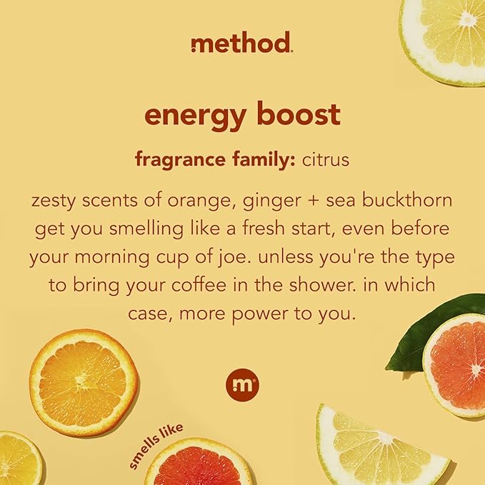 Method Body Wash Energy Boost 18 oz 2 pack Packaging May Vary