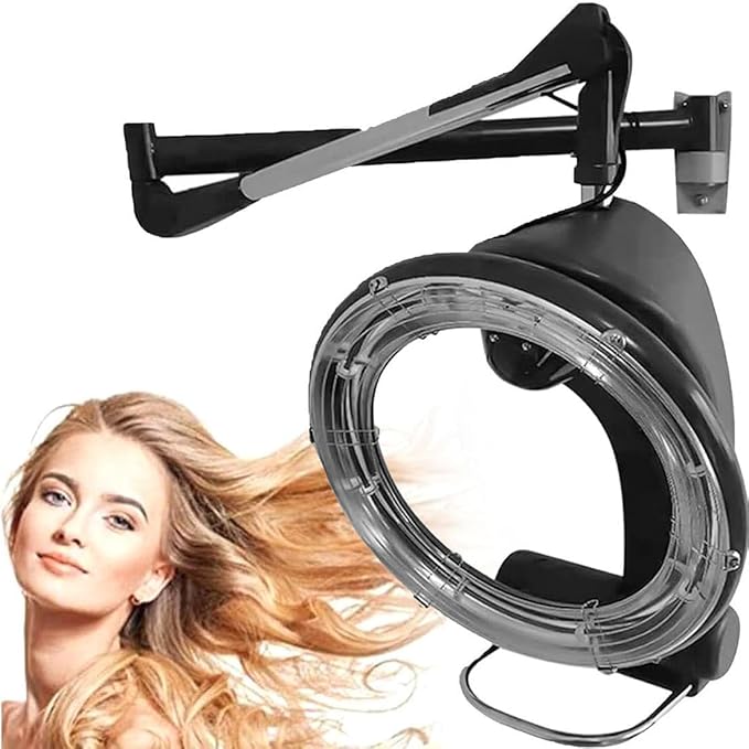 Hair Salon Colour Processor Climazone Orbiting Hair Dryer Hair Heater Professional Beauty Salon Equipment Hairdressing Adjustable Temperatu(Wallmounted)