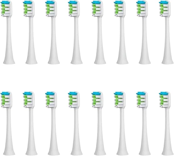 16pcs Toothbrush Head Compatible for SOUNESS Electric SN903/SNK01/SN601/SN801/ST903/ST901/ST905/ST802/SN-P1(16white Whitening)