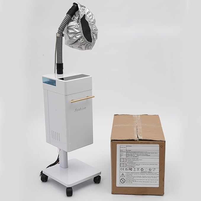 650W Professional Hair Steamer Multifunctional Nano Steamer for Hair Stand up Hair Steamer for Deep Conditioning 110V (White)