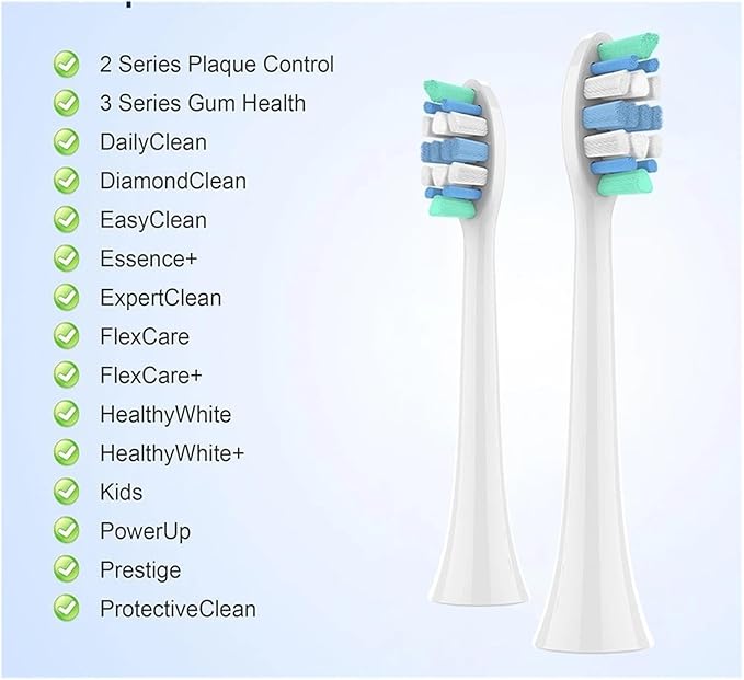 12/20pcs Replacement Toothbrush Heads Compatible for Sonicare 4100 6500 6100 7500 5300 1100 Soft Brush Head(12 Pcs)