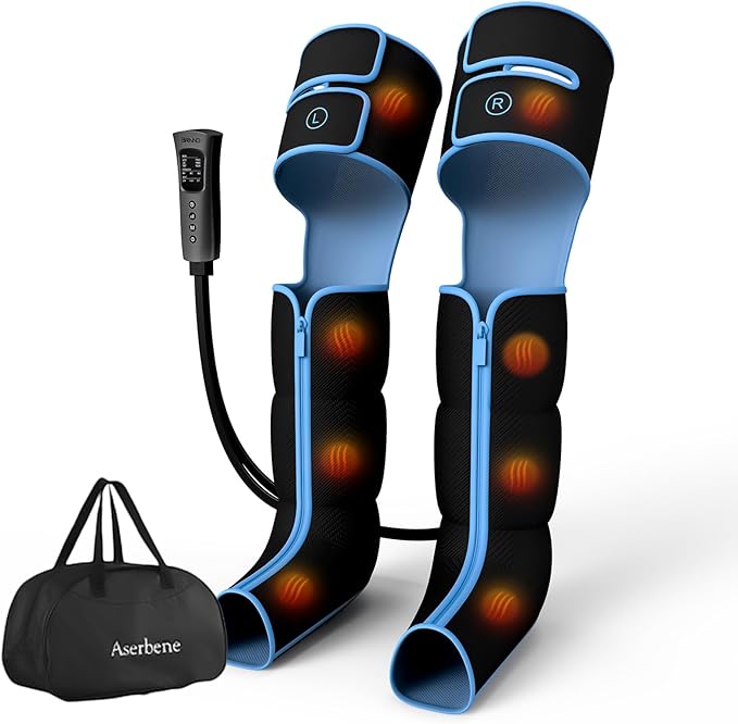Leg Massager for Circulation and Pain Relief Leg Massager with Heat and Compression Leg Air Compression Massager Gift for Women Men Mom Dad
