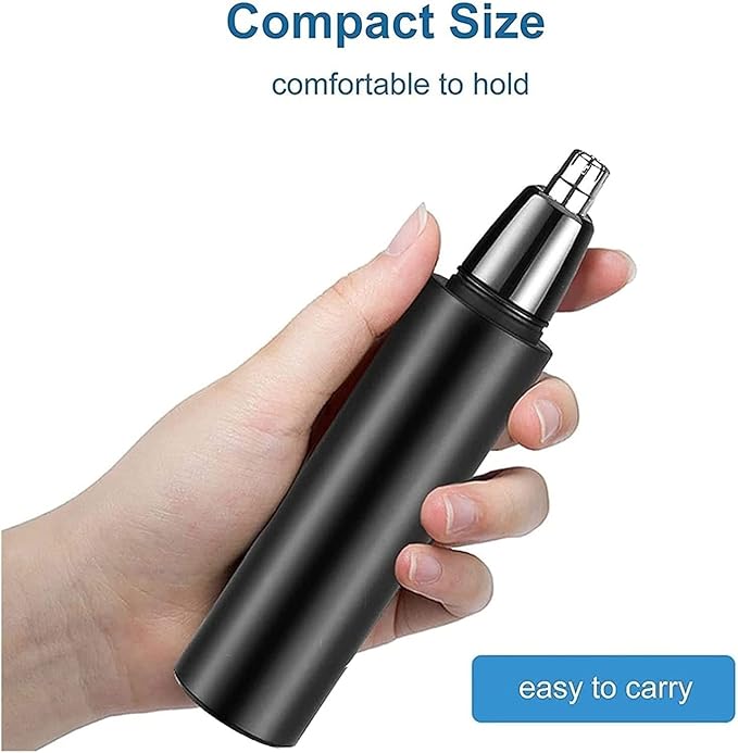 Nose Hair Trimmer Painless Nose and Ear Hair Trimmer for Women Men Waterproof Stainless Steel Head Blades Nose Hair Remover Easy Cleansing USB Rechargeable (Color : White)