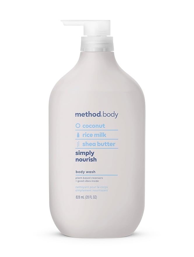 Method Men Body Wash Glacier + Granite Paraben and Phthalate Free 28 FL Oz (Pack of 1) &amp Body Wash Simply Nourish Paraben and Phthalate Free 28 oz (Pack of 1)