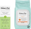 The Honey Pot Company - Suppositories &amp Prebiotic Feminine Wipes Bundle - Maintains &amp Balances Healthy Vaginal pH - Herbal Infused Feminine Hygiene Wipes for Sensitive Skin Types - Free from P
