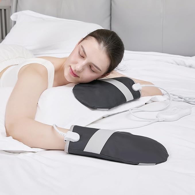 A Pair Electric Hand Massager Machine for Carpal Tunnel Pain Relief with 3 Modes Intensities 3 Heat Levels Fingers MassageBirthday Gifts for Women HusbandGifts for Women Men