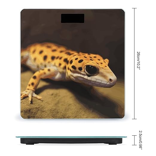 Leopard Little Gecko Weight Scale Digital Electronic Scales Bathroom Scale Larg LCD Backlight Display High Precision MeasurementsTempered Glass