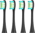 Replacement Brush Heads Compatible for Oclean X/X PRO/ Z1/ Sonic Electric Toothbrush Head Bristle Nozzles(4 Pcs Black)