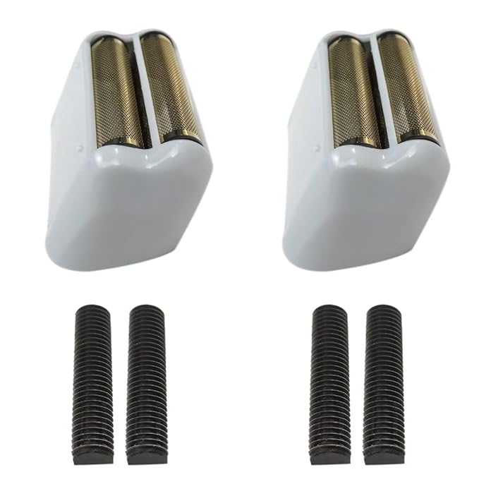 2-Sets Replacement Shaving Head &amp Cutter Blades with Hypo-Allergenic Gold Foil Head Compatible for Andis 17150(TS-1)/17155/17200