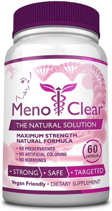 Consumer Health MenoClear Night - 30 Capsules - Menopause Care - Decrease Hot Flashes Mood Swings and Irritability - Melatonin Valerian Hesperidin - Made in the USA