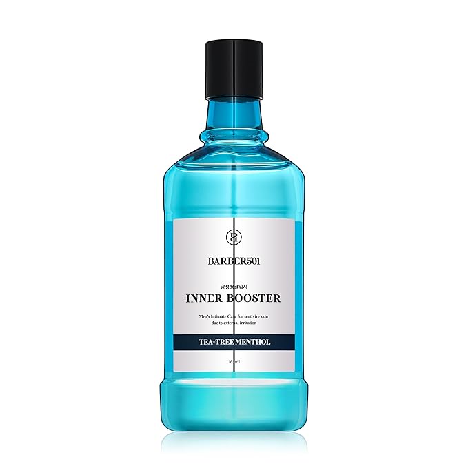 BARBER501 Inner Booster Intimate Wash for Men - Hygiene | Prevents Itching Irritation &amp Bad Odor | 8.89 fl.oz. (Tea Tree)