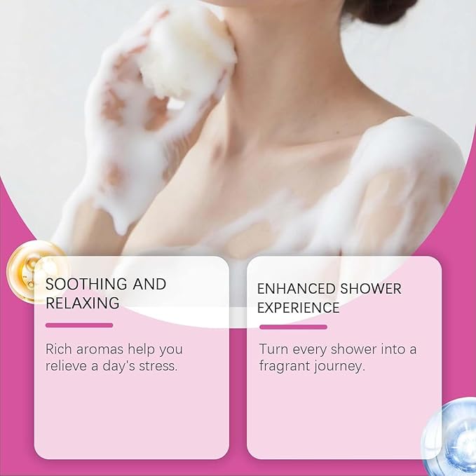 Rose Fragrance Body Wash 500g Aroma Hydrate Body Wash Rose Anti-Aging Deep Moisture Shower Gel Golden Glow Shower Gel 48h Fragrance &amp 72h Gentle Cleansing for All Skin Types (1pcs)