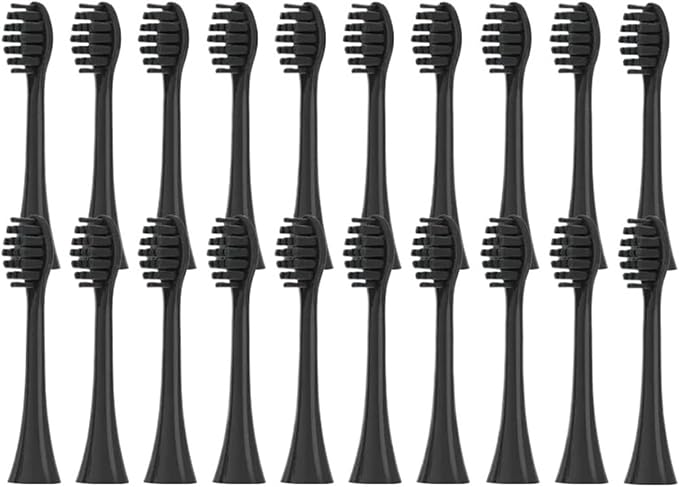 20/50/100 Pieces Toothbrush Heads Compatible for Apiyoo P7/Y8/SVP/Moon Electric Heads Vacuum Bristle Nozzle(20SolidBlack)