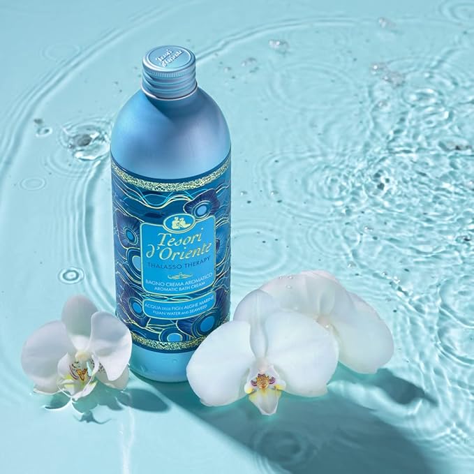 Tesori d'Oriente Bubble Bath for Women Foaming Bath Relaxing Body Wash and Skin Care - 500 Ml/16.91 Us Fl Oz - [Italian Import] (Thalasso Therapy)