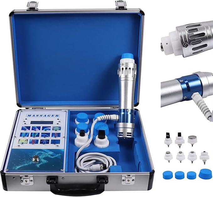 KLUFO Portable Shockwave Therapy Machine - Professional ED Treatment Machine with CE Approval Deep Tissue Percussion Body Relax Muscle Pain Relief Massager for Neck Back Shoulder Foot