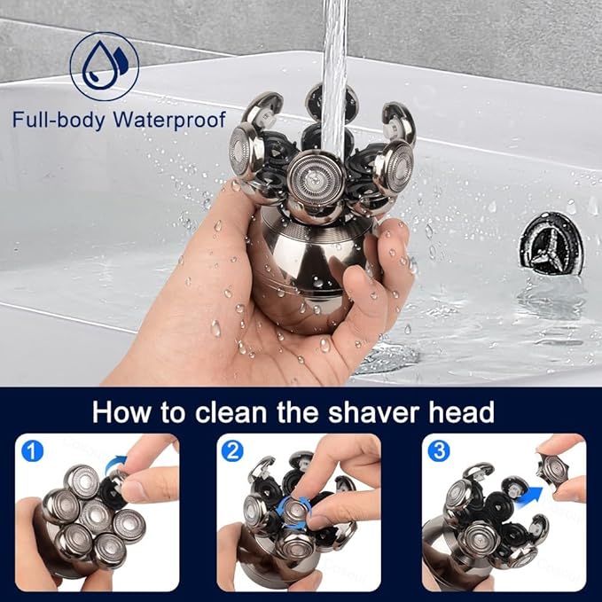 Head Shavers for Bald Men Shaver For Men Electric Shaver Bald Head Shaver 5 In 1 Hair Clipper For Bald Man Beard Trimmer Shaving Machine Bald Head Razor 7