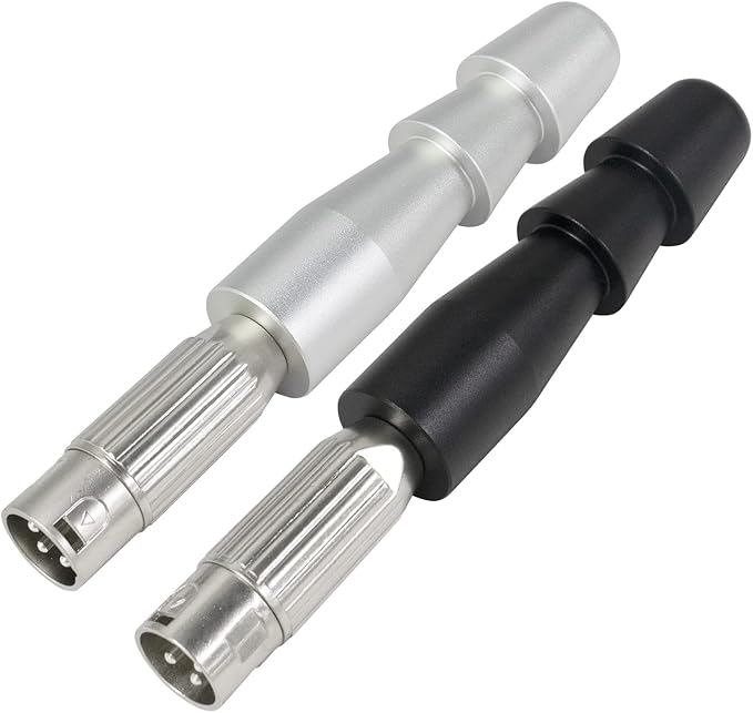 FREDORCH 3XLR Connector for Massager Reciprocating Linear Actuator End Connector DIY Adapter Attachments 2.5CM Diameter (3XLR Black)