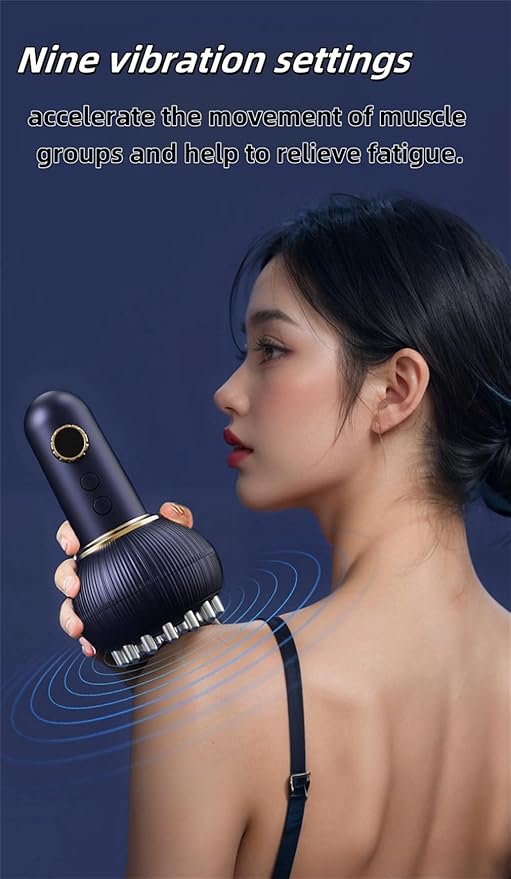 White Home Use Electric Small Physiotherapy Instrument Hand-Held Electric Massager Fully Relieve Fatigue Suitable for Physical Therapy of Legs Back Arms and Neck