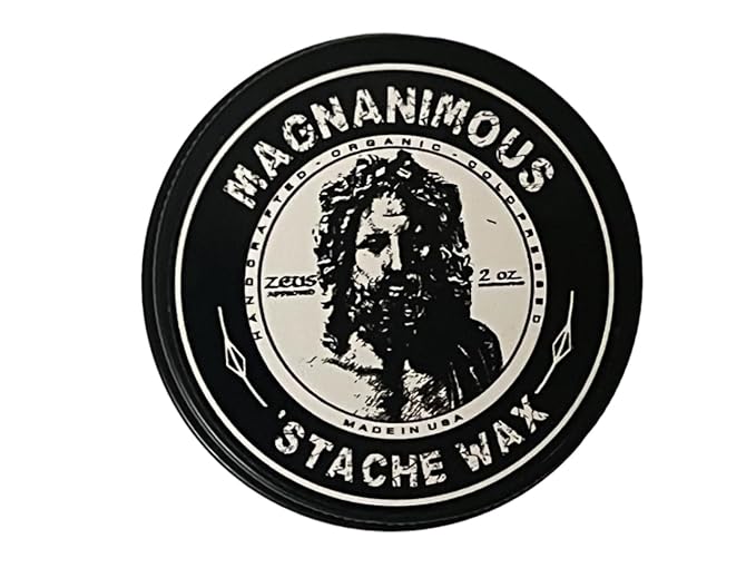 MAGNANIMOUS MUSTACHE/BEARD WAX (2 OZ) ALEXANDER SCENT (MAHOGANY COGNAC BLOOD ORANGE RED PEPPER CLARY SAGE BOURBON &amp SANDALWOOD) - STRONG HOLD FOR STYLING 'STACHES WITHOUT CLUMPY BUILD UP!