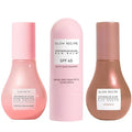 Glow Recipe Watermelon Daytime Trio - Watermelon Glow SPF Dew Balm Sunscreen (0.58 oz) + Niacinamide Dew Drops Serum with Hyaluronic Acid (40ml) + Hue Drops Tinted Serum Bronzer &amp Highlighter (40