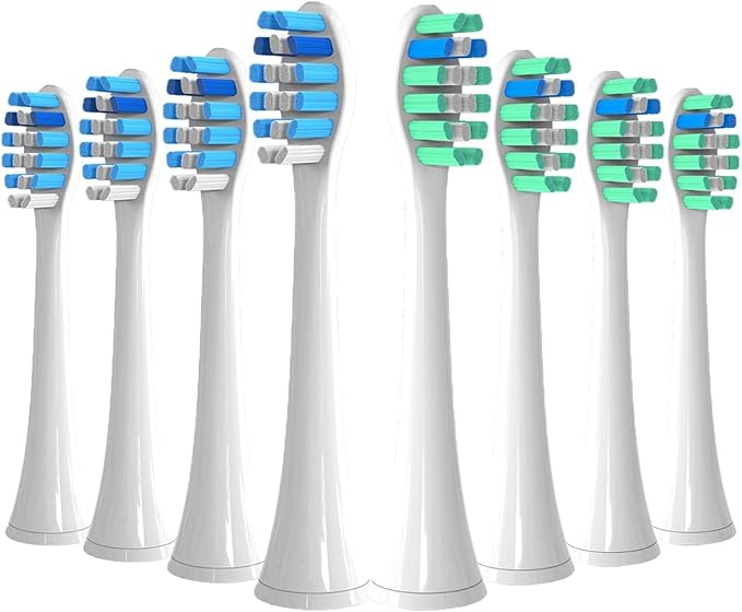 4-16Pcs Replacement Toothbrush Heads Electric Head Brush for C2(4Green 4Blue)