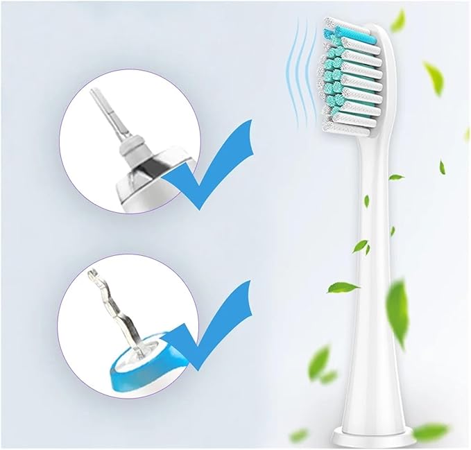 Electric Toothbrush Head Replaceable Sonic Compatible for Philips Sonicare's Brush(Black 20pc)