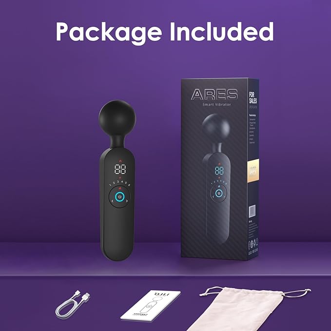 Portable Cordless Handheld Massager – Water-Resistant Smart Heating USB Rechargeable Whisper Quiet6 Speed Levels12 Vibration Modes for Full-Body Relaxation &amp Fatigue Relief
