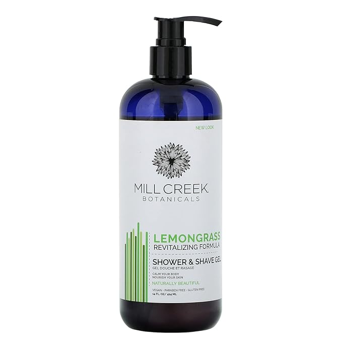 Mill Creek Lemongrass 2-In-1 Shower &amp Shave Gel Parabens Free 14 Fluid Ounces (Pack Of 3)