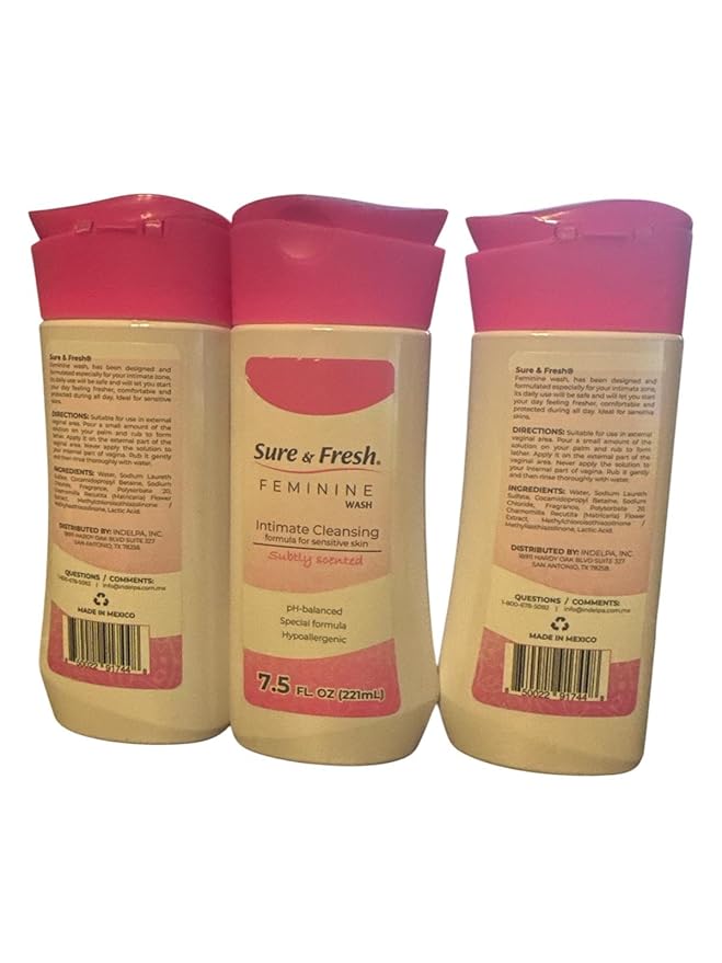 (3 Ct) Sure &amp Fresh Feminine Wash Intimate Cleansing Subtly Scented 7.5 fl oz