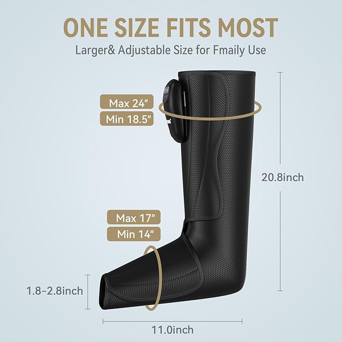 FIT KING Cordless Foot and Leg Massager Rechargeable Foot and Calf Massage Boots Portable Compression Boot for Circulation Pain Relief Recovery After Training Healthy Travel Gift