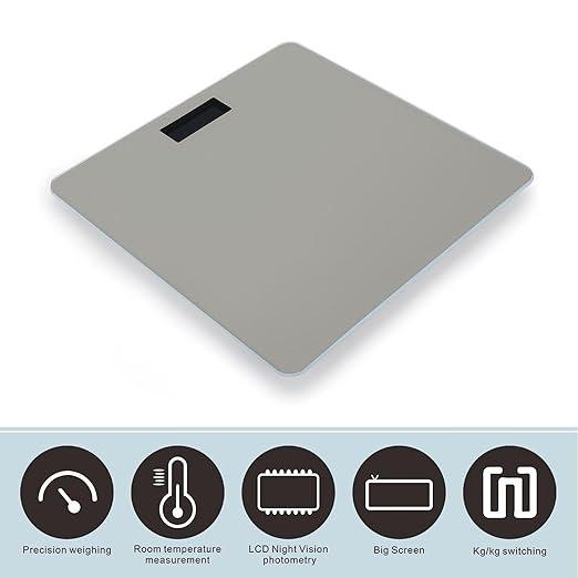 Energy Saving Scale Bathroom Weighing Scale Smart Scale for Body Weight Digital Light Grey