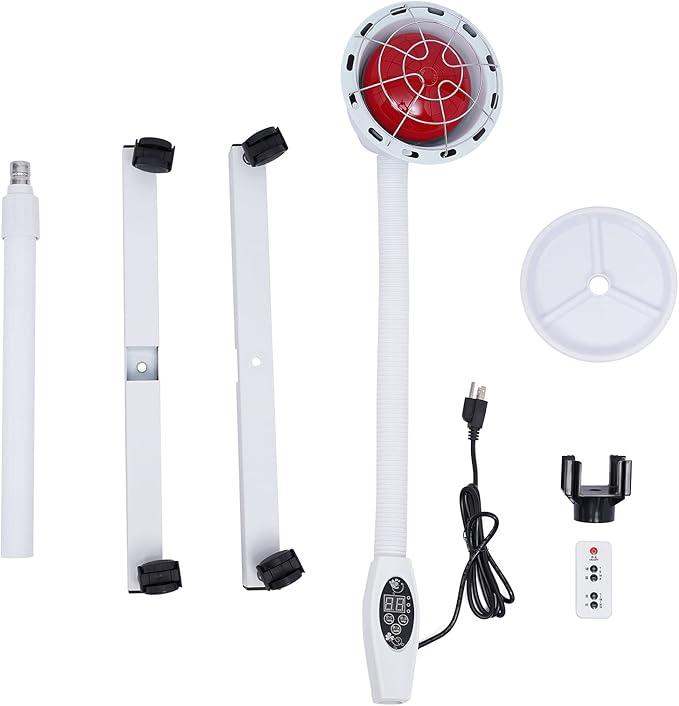 Infrared Light 275W Red Near Infrared Heat Lamp Adjustable Red Light Standing Lamp Set