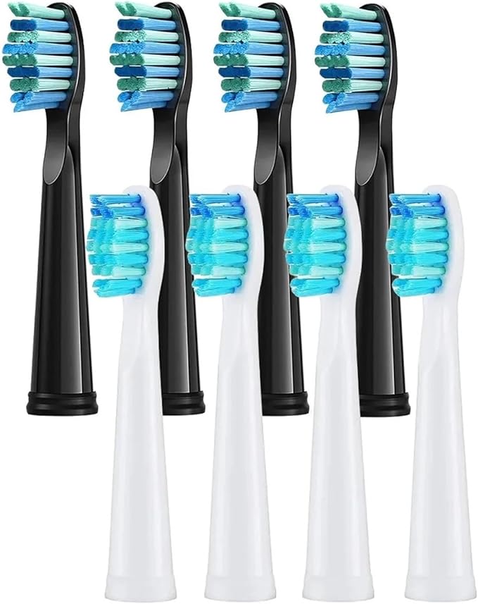 4 Pcs Replacement Brush HeadsCompatible for Electric Toothbrush Head Bristle Refill Tooth Clean(4 Pcs White)