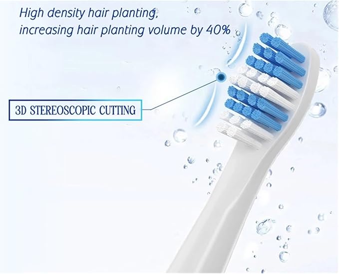 Replacement Brush HeadsCompatible for Seago Electric Toothbrushes E1-9/SG2303/SG575 Vacuum Packing(5black5white)