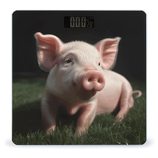 Cute Pig Scale for Body Weight Digital Bathroom Scale Precision Smart Weighing Scales with Clear LED Display Accurate High Precision Scales Weighing Machine