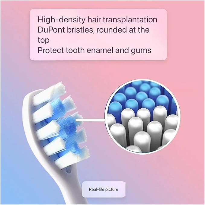 Replacement Toothbrush Heads Compatibility for Revyline RL010 Electric Accessories Nozzles Bristles(4PCS White)