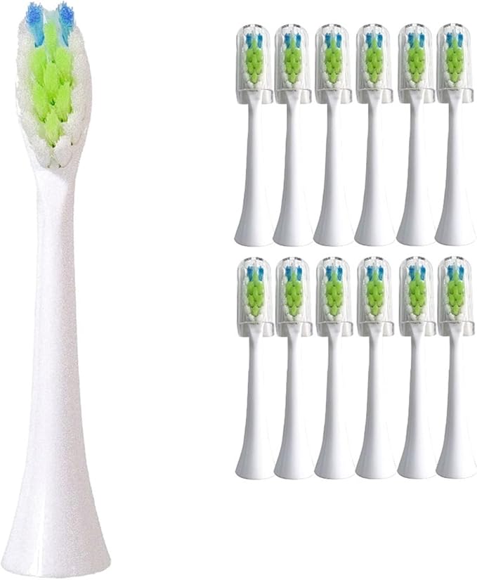 Compatible for E-Series Essence Electric Replacement Toothbrush Heads Xtreme Elite Advance Cleancare C3 Supply Tooth Brush(3color-2A-12pcs)