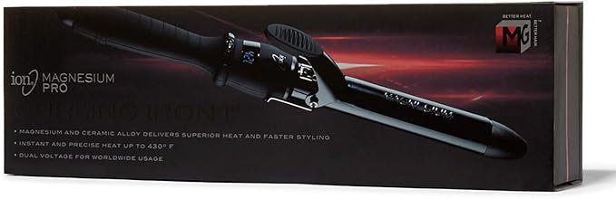 Ion Magnesium Curling Iron &amp 80 ct Sectioning Clips Bundle