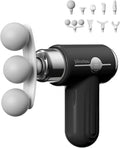 Mini Massage Gun Deep Tissue Portable Handheld Massage Gun for Muscle Recovery Quiet Percussion Massager with 9 Heads USB-C Rechargeable Massage Gun for Travel Gym &amp Office Matte Black