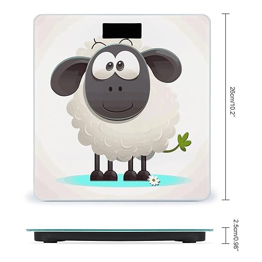 Digital Bathroom Scale for Body Weight Scale with Bright LCD Display High Accuracy Step-On Technology Auto On/Off Sheep Digital Scales 400 Lbs /180kg
