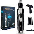 Nose Hair Trimmer Rechargeable Ear and Nose Hair Trimmer for Men Women Professional Painless Trimmer Clipper for Eyebrow Facial Ear Sideburns Washable Dual Edged Blade for Easy Cleansing Black