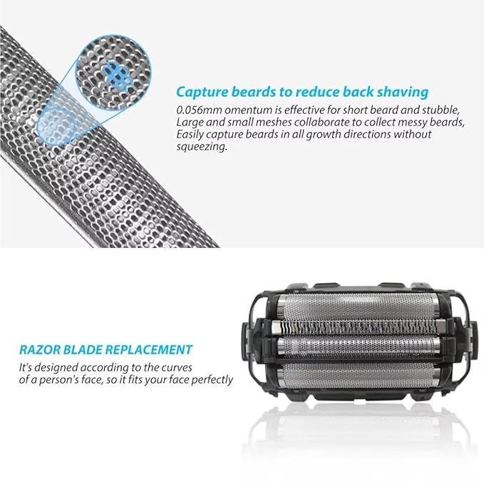 WES9165PC Replacement Shaver Blades Cutter Compatible for Panasonic A-RC4 shaver ES-LA63AA ES-LA63-S