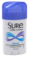 Sure Deodorant 1.7 Ounce Original Solid Regular (50ml) (6 Pack)
