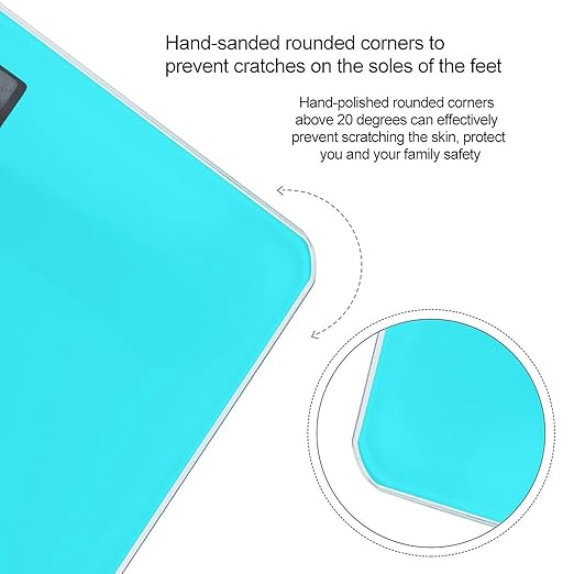 Automatic Switch Digital Bathroom Weighing Scale Smart Scale for Body Weight Blue